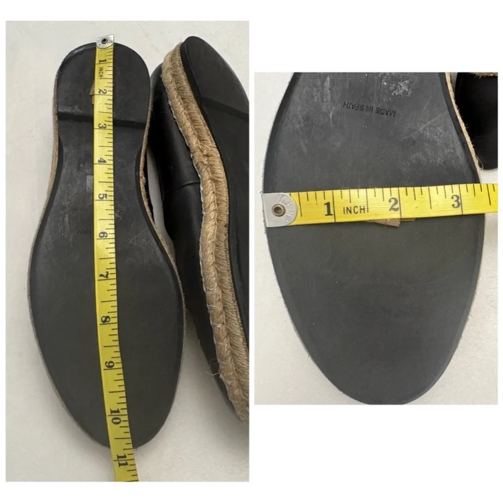 Miista Black Ballet Star-Embroidered Espadrille Flats - Women Size 40